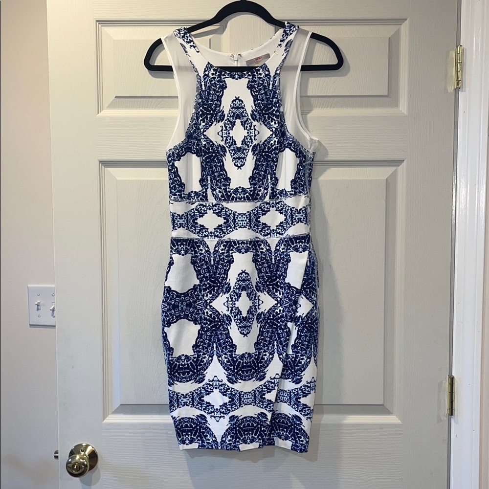 Tart Blue and White Midi Dress size S
